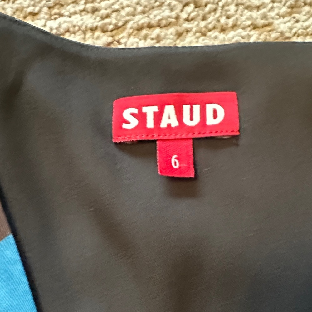 Staud Mini Colorful Geometric Pattern Dress - Picture 3 of 5